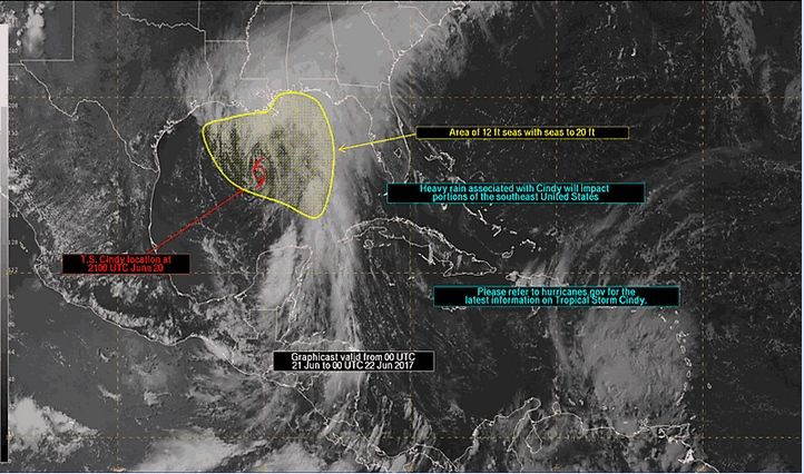 La Tormenta Tropical Cindy Amenaza A La Costa Caribeña De Los Eeuu La Tormenta Tropical Cindy Amenaza A La Costa Caribeña De Los Eeuu
