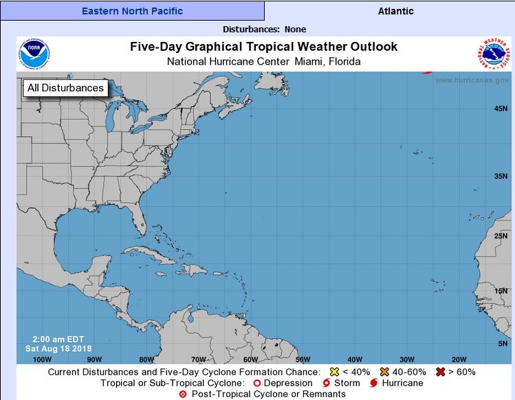 La tormenta tropical Ernesto en los límites del mapa del CNH/HNC