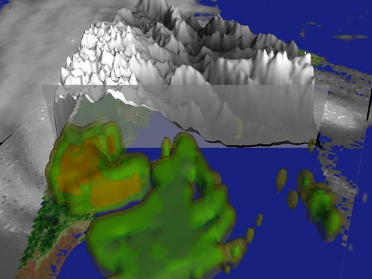 La Tormenta Tropical Isidoro: Bandas De Precipitación Desde Satélite La Tormenta Tropical Isidoro: Bandas De Precipitación Desde Satélite
