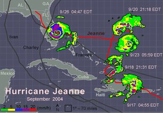 La tormenta tropical Jeanne