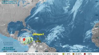 La tormenta tropical Kappa podría formarse donde lo hizo Iota y Eta