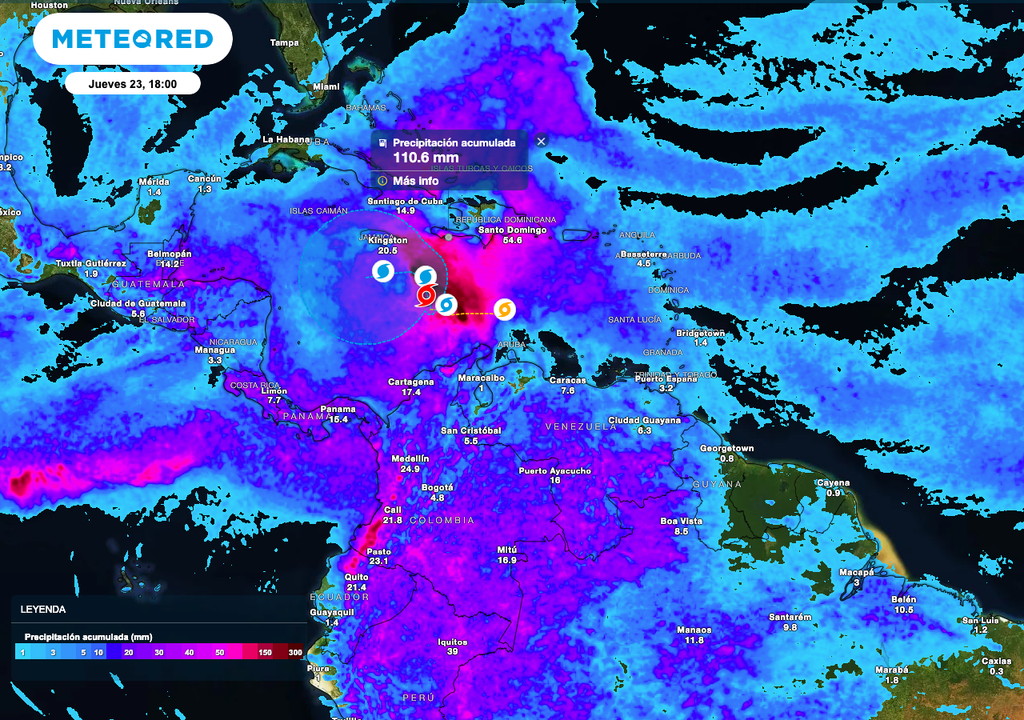 Lluvias acumuladas Melissa Lluvias acumuladas Melissa