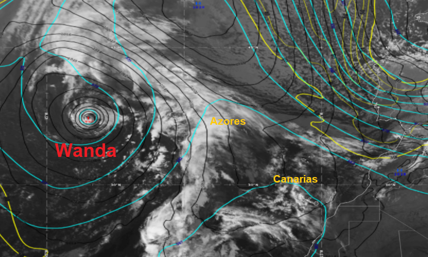 The storm Wanda continues with its erratic movement