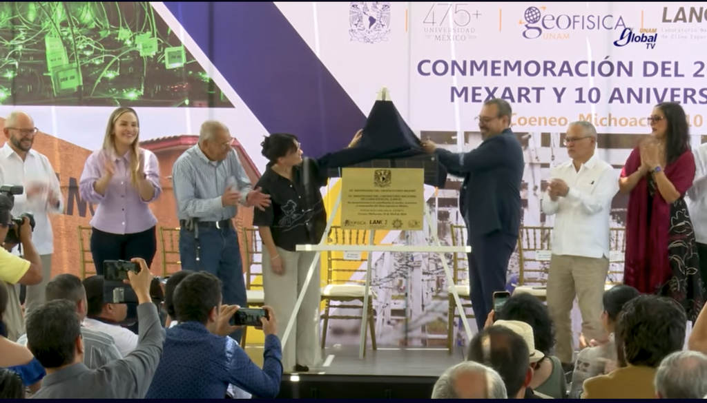 Celebración del Observatorio de Centelleo Interplanetario (MEXART) y del Laboratorio Nacional de Clima Espacial (LANCE). Foto: UNAM.