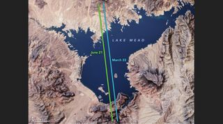 Lago Mead en las estaciones