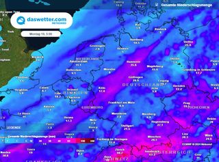 Land unter am Wochenende: Wo wird´s besonders nass am Samstag und Sonntag? Die Meteored-Karten verraten es