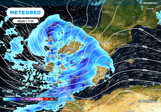 Borrasca Marta: las 9 comunidades de Espa&ntilde;a donde caer&aacute;n m&aacute;s de 30 l/m2 este fin de semana