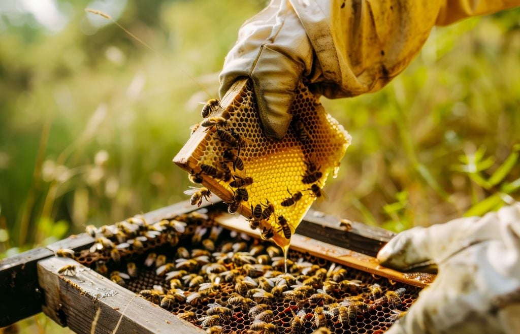 abejas Las abejas cumplen un papel fundamental en la agricultura. Su trabajo de polinización favorece la reproducción de frutales, hortalizas y oleaginosas, y contribuye a mejorar los rendimientos.