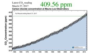 Las concentraciones de CO2 cerca de los 410 ppm