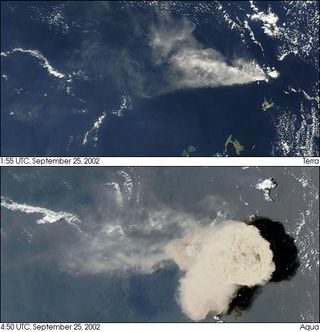 Las erupciones del volcán Ruang de Indonesia