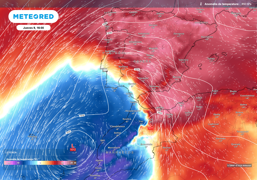 Una masa de aire anómalamente cálido se asienta sobre la Península.