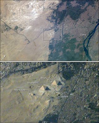 Las grandes pirámides de Giza de Egipto