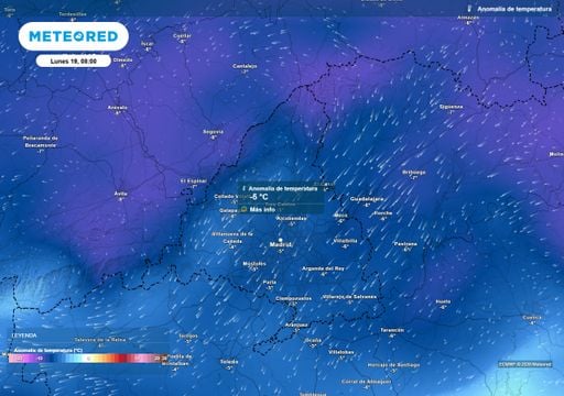 Las horas clave de la irrupci&oacute;n polar en Madrid: las temperaturas bajar&aacute;n 10 &ordm;C casi de un d&iacute;a para otro