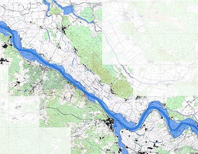 Mapa topográfico de las inundaciones del río Elba creada con los datos del satélite ERS-2 el 7 de abril de 2006 mostrando el área afectada en Hitzacker. Créditos: DLR/ESALluvias torrenciales y el deshielo elevaron el nivel del río Elba en Alemania causando inundaciones en ciertas áreas del norte del país con ciudades inundadas y algunos de los centros de ciudad históricos cubiertos por el agua del río. El satélite de ERS-2 de la ESA ha estado supervisando la situación desde espacio.La ciudad medieval de Hitzacker, situada en Baja Sajonia cerca de 100 kilómetros del mar Báltico, fue duramente golpeada por el Elba que alcanzó 7.63 metros - casi tres veces su nivel normal - el domingo 2 de abril, amenazando con daños severos a las casas de los siglos XVI y XVII.Las inundaciones se estiman ser el desastre natural más costosas del mundo. Con las áreas inundadas típicamente visibles desde el espacio, la observación de la tierra y zonas inundadas se está utilizando cada vez más para la respuesta y la mitigación de dichas inundaciones.En octubre de 2000, se firmó un acuerdo internacional por diferentes organismos que representaba un esfuerzo común de miembros y agencias del espacio para proporcionar recursos e información a las autoridades en respuesta a los desastres naturales o artificiales importantes. La ESA fue miembro fundador de dicho acuerdo.Bajo el paraguas del acuerdo, German Joint Information and Situation Centre (GMLZ) solicitaron mapas de la región inundada de Alemania. Gracias al acuerdo se comenzó a producir mapas usando las imágenes basadas en datos de los satélites proporcionadas por las agencias del espacio. Las imágenes de radar de la apertura sintética ERS-2 (SAR) fueron una de las fuentes principales de las imágenes usadas para delinear las áreas inundadas.El DLR realizó este servicio bajo alcance de la red de Servicio de Risk -FOE - una iniciativa de la ESA que ofrecía los servicios operacionales EO-basados para la gerencia de riesgo de inundaciones, incluyendo análisis rápido de los desastres importantes.Risk-FOE es parte de los servicios de la ESA para la supervisión global del ambiente y la seguridad (GMES), una iniciativa común entre el ESA y la Comisión de las Comunidades Europeas para desarrollar una capacidad de supervisión global para Europa que une todas las fuentes de datos de tierra y del espacio actualmente disponibles.Los departamentos federales para la protección de inundación y la gerencia de aguas de los estados alemanes de Sajonia, Sajonia-Anhalt, de Brandenburg y de Baja Sajonia, junto con la ciudad del departamento de Dresden, utilizaron estos mapas. El departamento del policía de Potsdam también utilizó la información para coordinar sus fuerzas.Para el martes 4 de abril, las inundaciones severas en Alemania había disminuido pero los diques saturados en algunas áreas todavía estaban bajo fuerte tensión. Se habían desplegado unas 3 000 personas en las áreas afectadas en los días recientes para reforzar los diques y para distribuir las bolsas de arena a lo largo del Elba.Los funcionarios de Hitzacker han dicho que el nivel del agua del Elba alcanzó 13 centímetros más que cuando lo hizo en las inundaciones devastadoras en el verano de 2002, donde se vieron niveles del agua más altos en los últimos 150 años en la Europa central y oriental.Texto tomado del portal de la ESA:http://www.esa.int/esaEO/SEMRPVNFGLE_environment_0.html