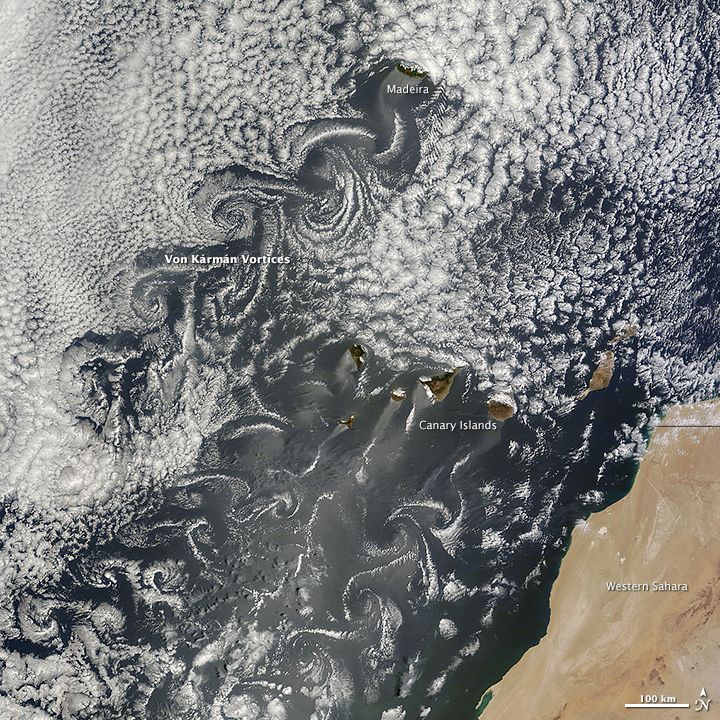 Las Islas Canarias Y Vórtices De Von Kármán Las Islas Canarias Y Vórtices De Von Kármán