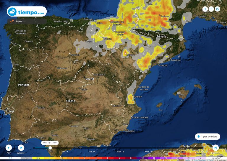 Rayos en España Rayos en España