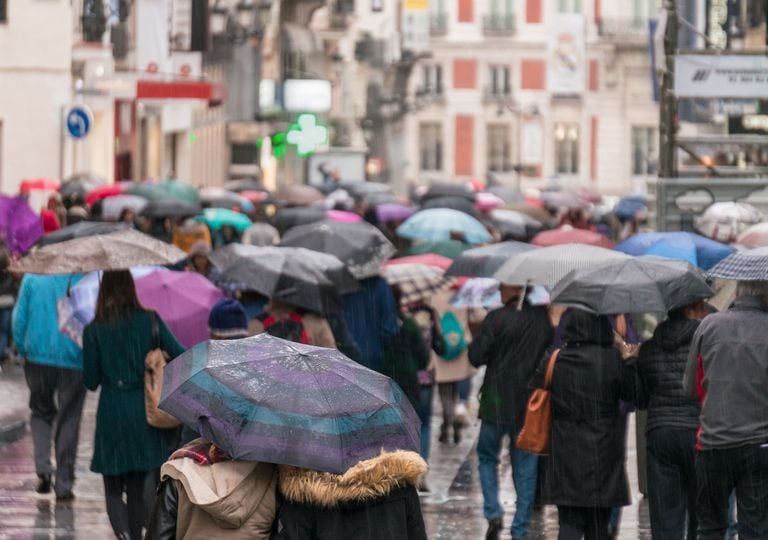 Las lluvias dejarán más de 50 l/m2 en siete provincias de España hasta el Viernes Santo