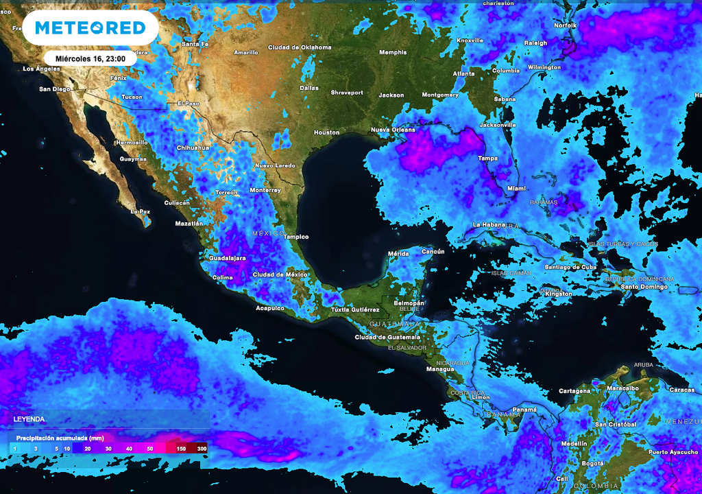 Acumulados de precipitación, miércoles 24 horas