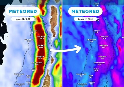 Las lluvias no terminan en Santiago: probables tormentas el&eacute;ctricas llegar&aacute;n desde el lunes