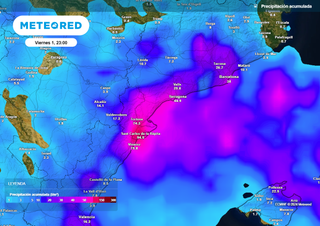 Hoy y mañana, Castellón, Teruel y Tarragona amenazados por sistemas de tormentas con lluvias muy fuertes