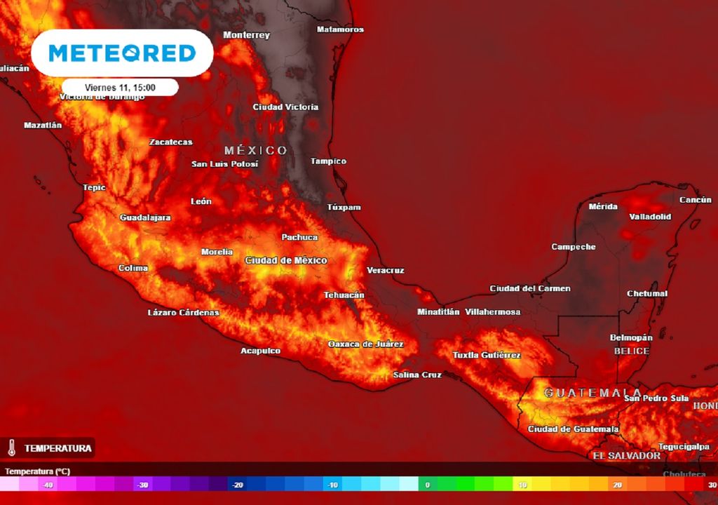 Modelo ECMWF - Temperaturas en grados Celsius