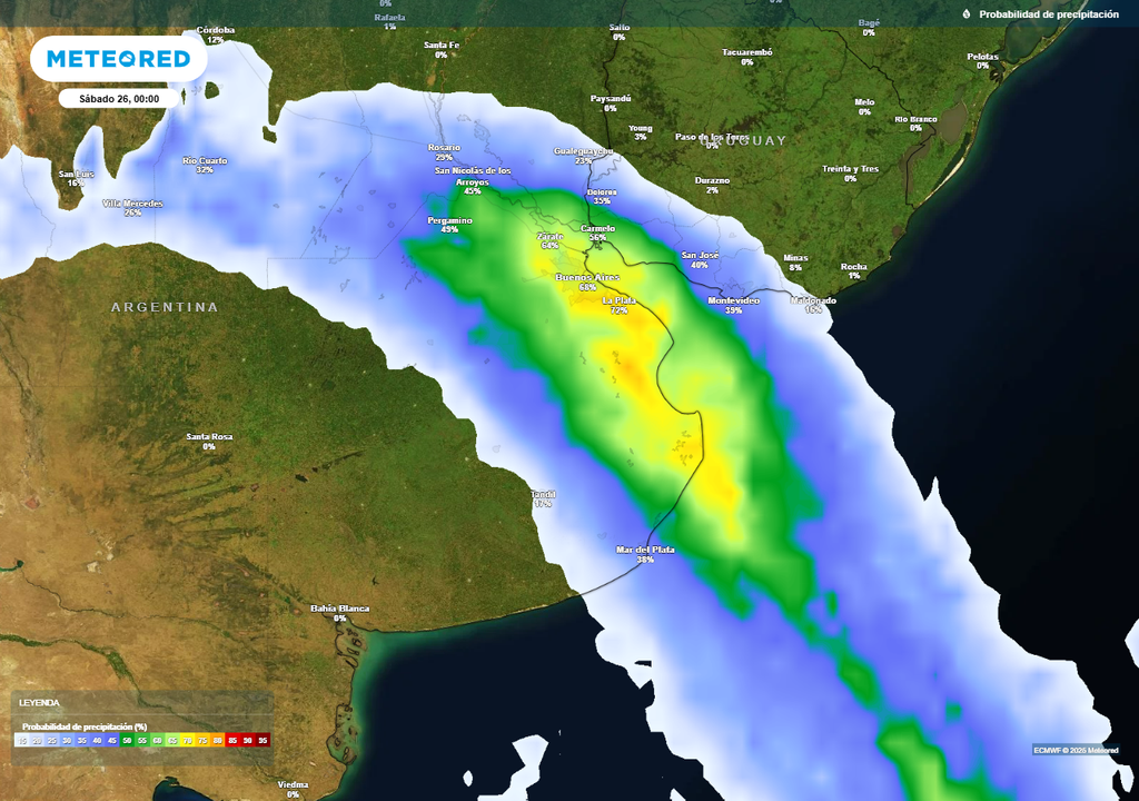 Mapa en vivo de las lluvias de este miércoles en Buenos Aires: a qué hora se esperan las tormentas más fuertes