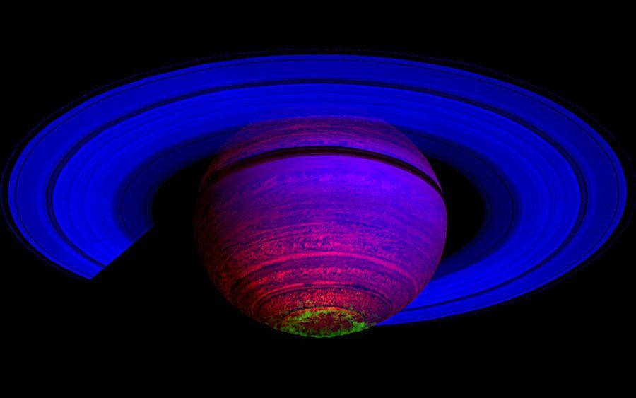 Auroras danzantes de Saturno Auroras danzantes de Saturno Crédito: VIMS, U. Arizona, U. Leicester, JPL, ASI, NASA