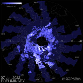 Las nubes noctilucentes se expanden hacia el sur