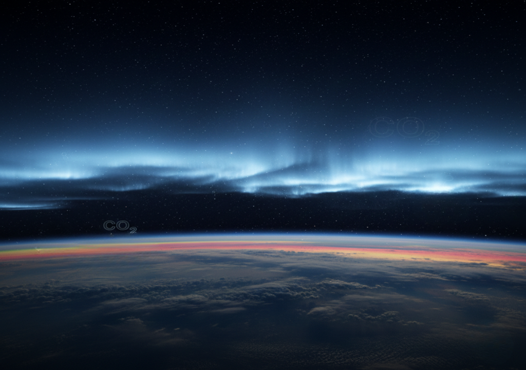 Las nubes noctilucentes se forman en la mesosfera y su aumento en frecuencia y extensión está vinculado a los cambios en la temperatura y composición de la atmósfera superior, influenciados por el aumento de gases como el CO₂.