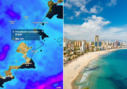 Las nubes se olvidan de la Comunidad Valenciana, Región de Murcia y Almería: otra semana con lluvias de apenas 5 l/m2