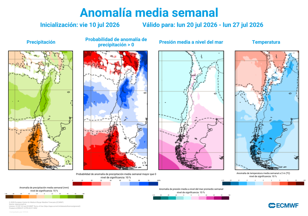 mapas de tiempo Aunque menos intensas, las precipitaciones seguirán presentes en los últimos días de julio. El frío se hará más intenso.