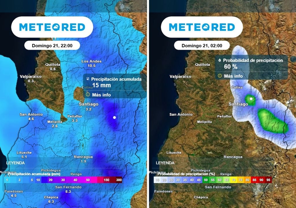 LLuvias El Día del Padre no se descartan lluvias en Santiago, sin embargo, el evento tendrá más fuerza en zonas altas de la RM.
