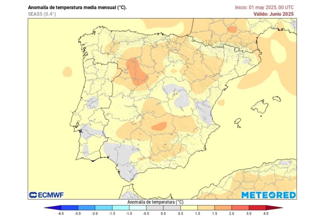 Mapa de anomalías de temperatura. Mapa de anomalías de temperatura.