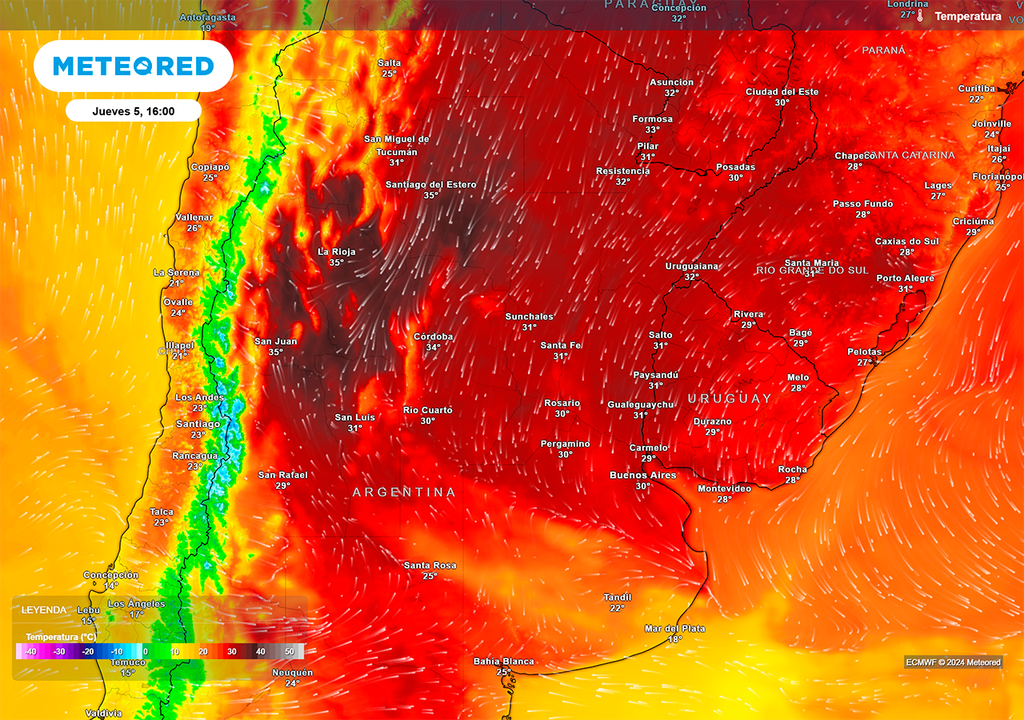 Calor, Temperatura, Anomalia, Buenos Aires, Argentina