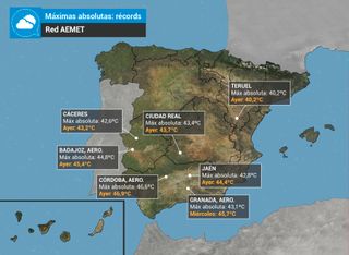 Las temperaturas más altas de la historia -reciente- de España
