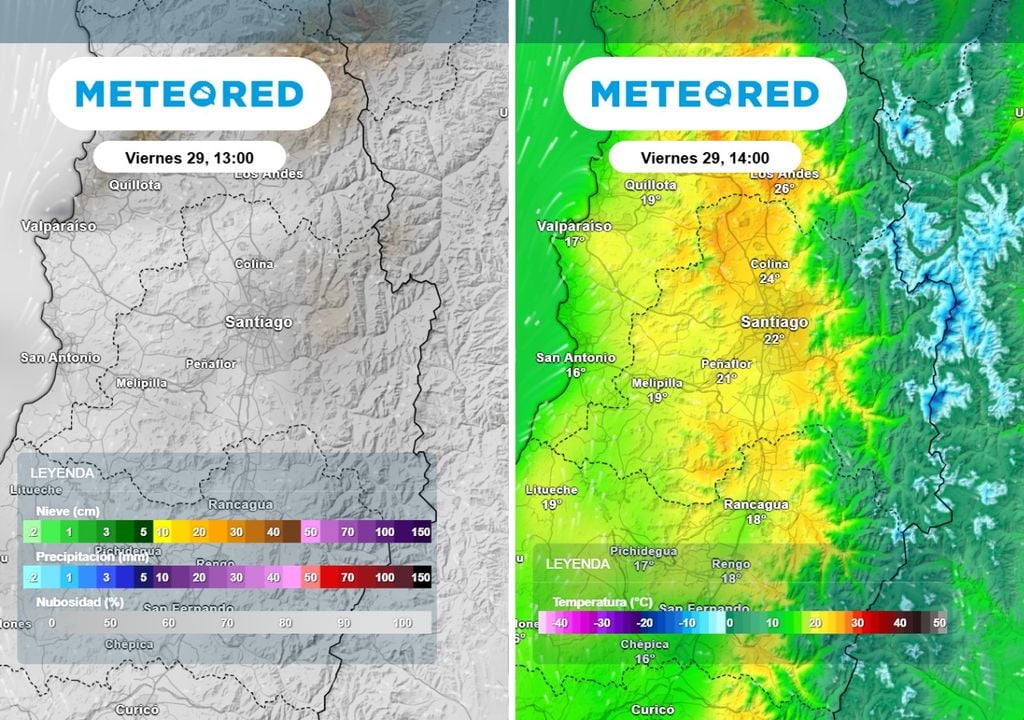 Temperaturas Desde este viernes comienza el alza térmica en Santiago: nubes altas estarán presentes y temperaturas llegarían a los 23 °C en Quinta Normal