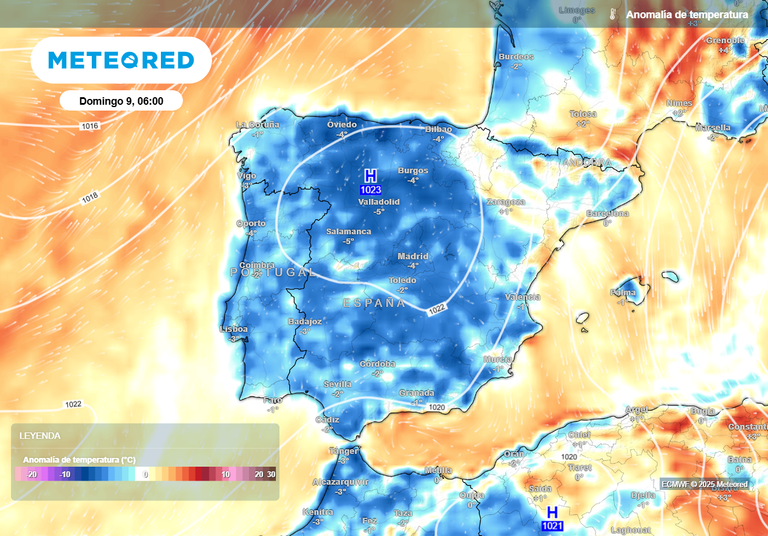 Las temperaturas tocarán fondo a esta hora del domingo: -1 ºC en León, 0 ºC en Ávila y 2 ºC en Madrid; consulta más