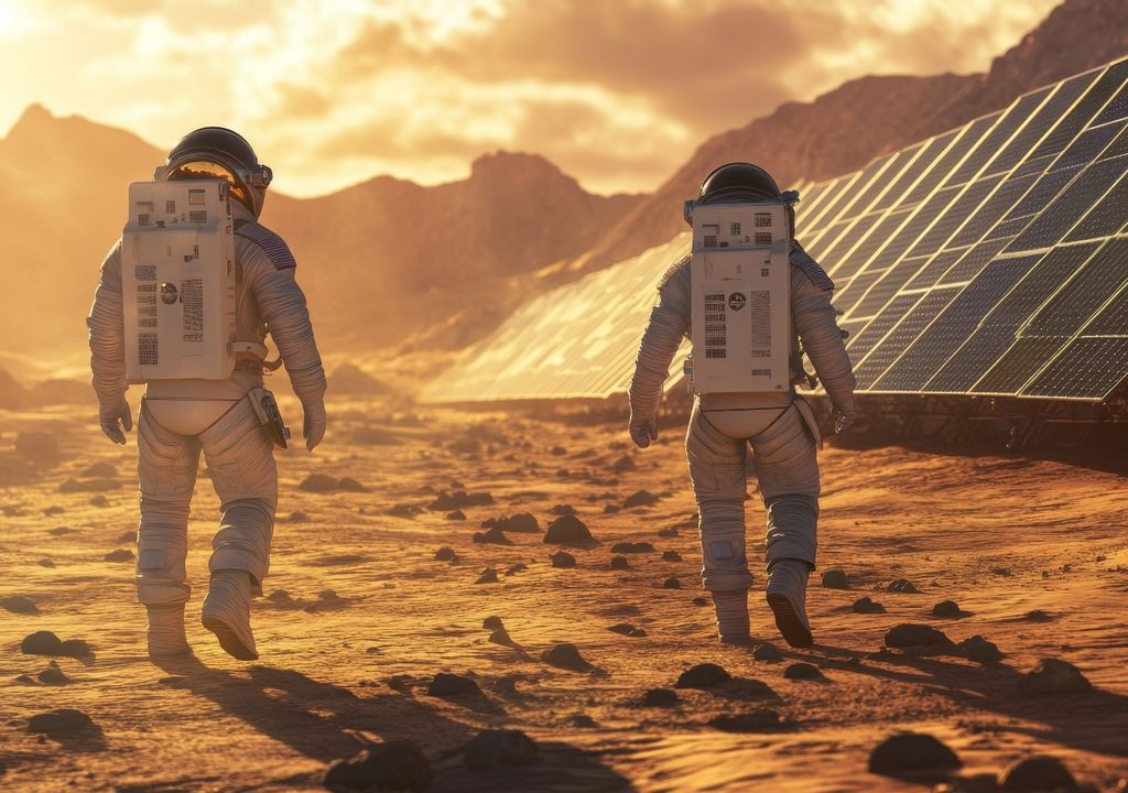 simulação de astronautas em Marte