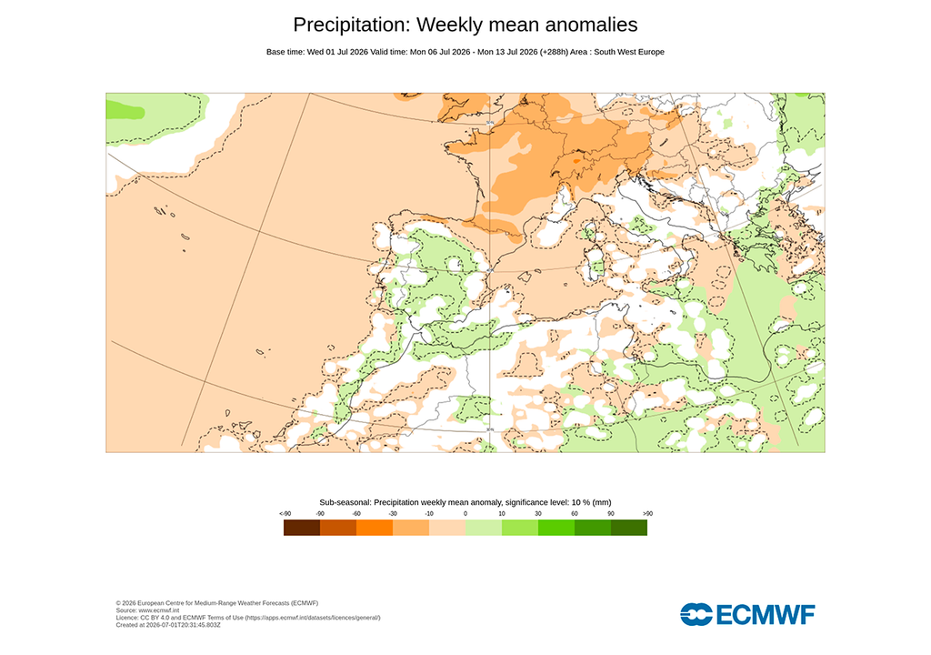Las tendencias señalan que la próxima semana podría ser tormentosa en varias regiones del interior peninsular.