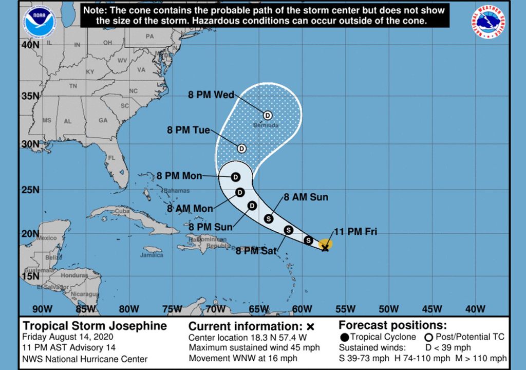 tormenta tropical Josephine tormenta tropical Josephine