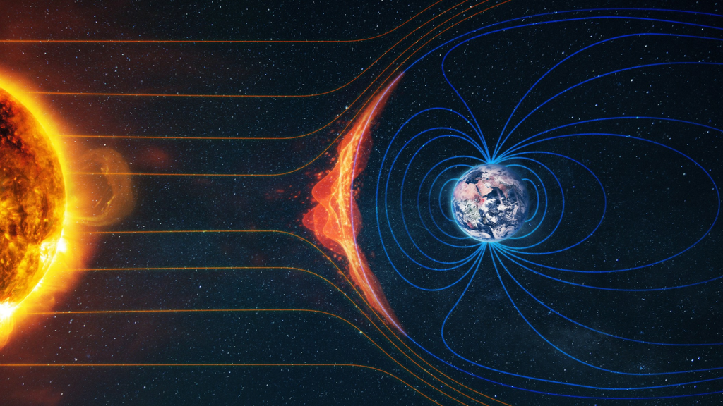 ciencia; astronomia; fisica El campo magnético terrestre también desvía rayos cósmicos, modificando qué partículas alcanzan la atmósfera.