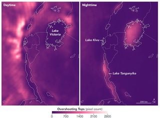 Las tormentas sobre grandes masas de agua interior y el cambio climático