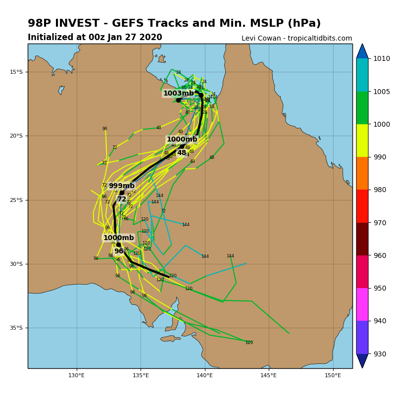 Las tormentas tropicales Diane y Esami a menos, e Invest 98P se forma