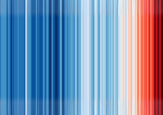 Las warming stripes se amplian para mostrar cambios en el océano y la estratósfera