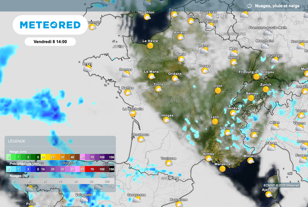 Météo printanière vendredi sur la plupart des régions.