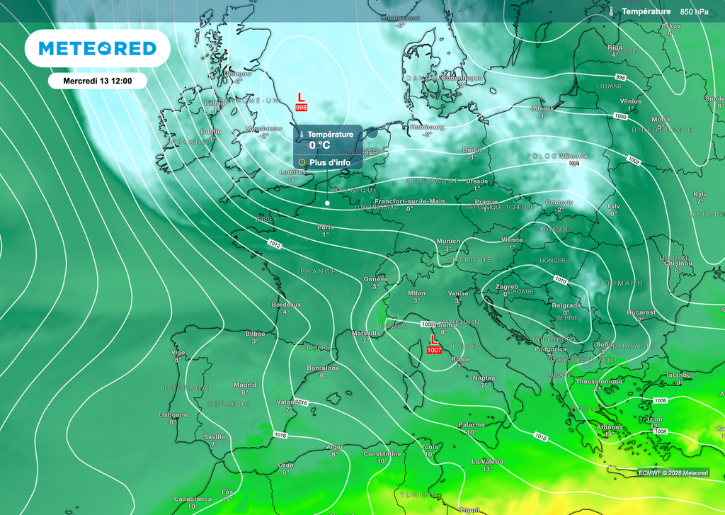 Une masse d'air froid est présente au-dessus de la France en ce milieu de semaine.