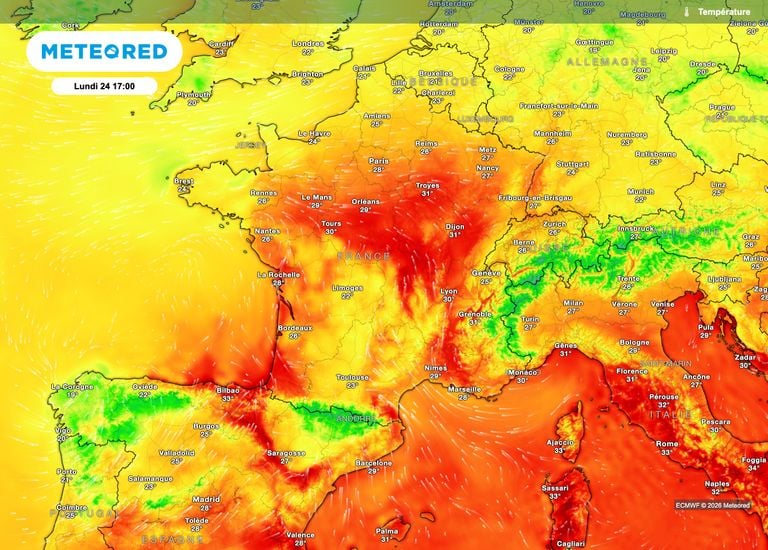 Le chaud fait-il son retour ? Les mod&egrave;les s'accordent : de l'air chaud va s'&eacute;tendre sur la France entre lundi et mardi
