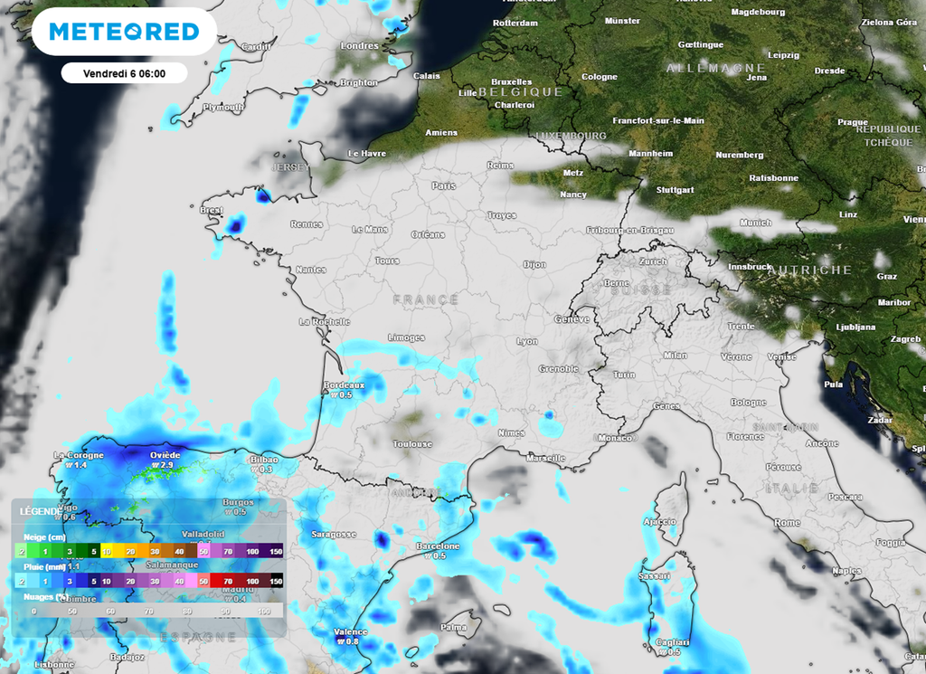 Avec les petites averses attendues, le sable pourrait localement se déposer dans le sud en fin de semaine. Avec les petites averses attendues, le sable pourrait localement se déposer dans le sud en fin de semaine.