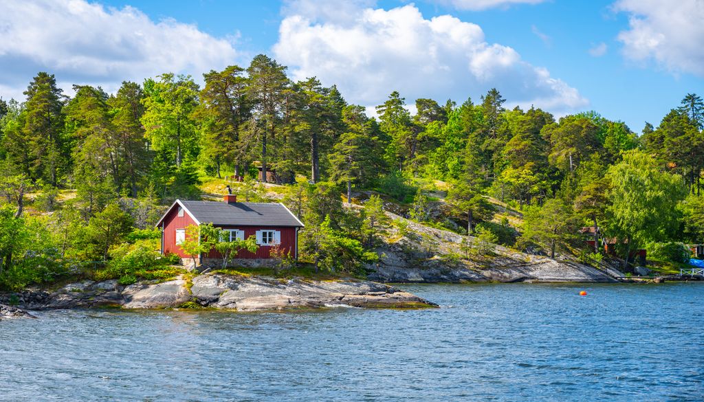Maison en bois typique de la côte scandinave. Maison en bois typique de la côte scandinave.