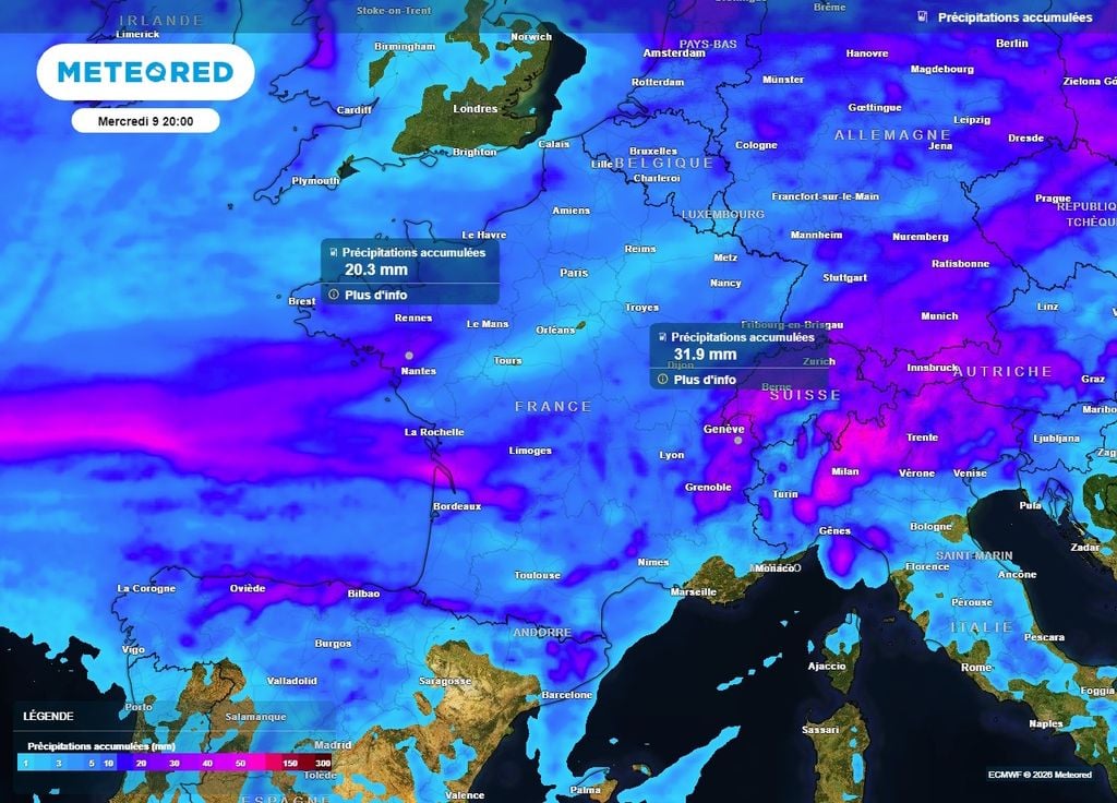 La pluie concernera une grande partie de la France les mardi 8 et mercredi 9 septembre La pluie concernera une grande partie de la France les mardi 8 et mercredi 9 septembre